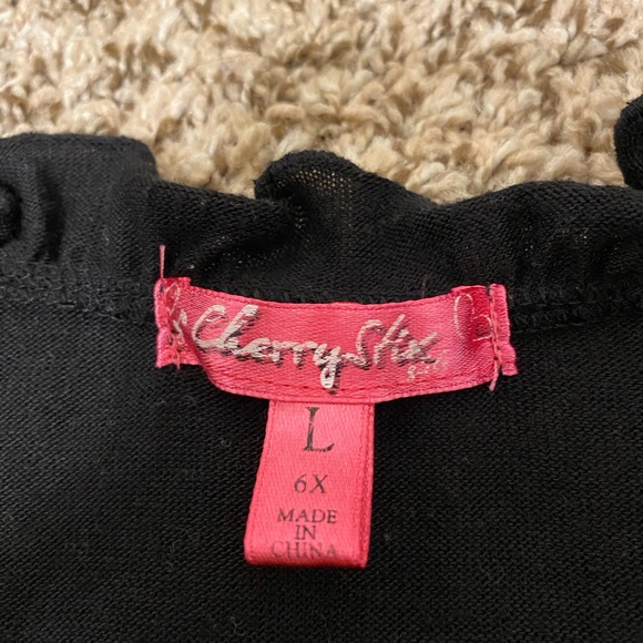 Cherry Stix large black cardigan w/ lace detail - Picture 3 of 4